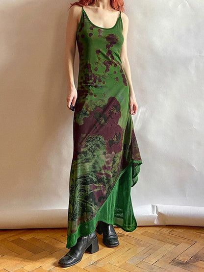 CD | Rochie Maxi Vintage Tiered Mesh