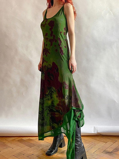 CD | Rochie Maxi Vintage Tiered Mesh