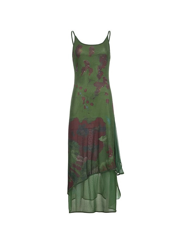 CD | Rochie Maxi Vintage Tiered Mesh