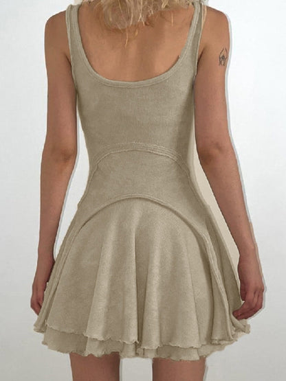 CD | Mini rochie bodycon fără mâneci Patchwork