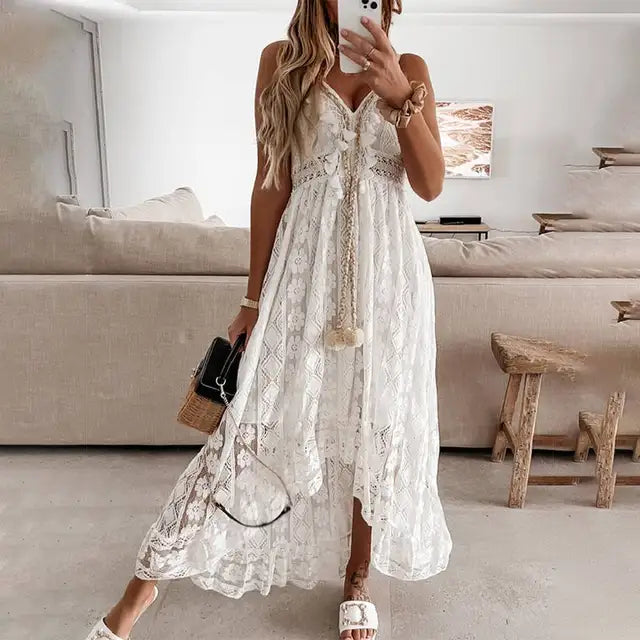 CD | rochie casual dantelă plajă