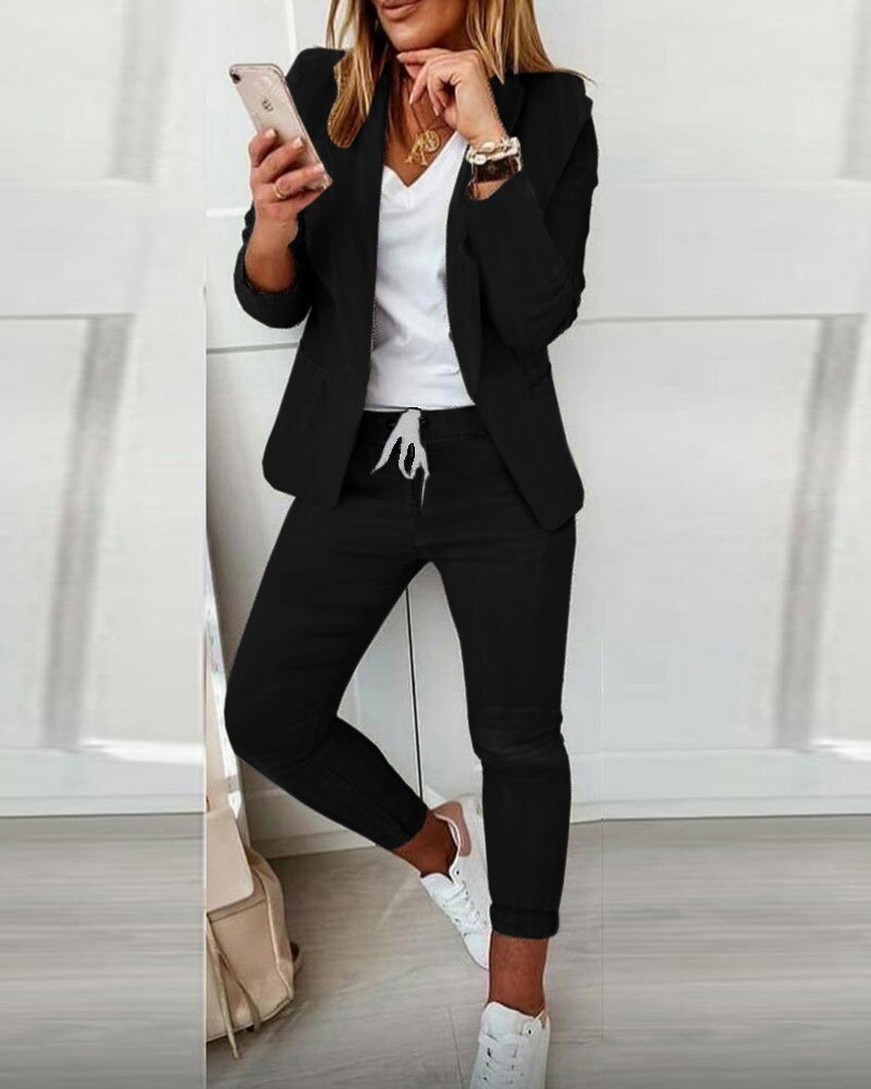 CD | Set costum blazer din două piese