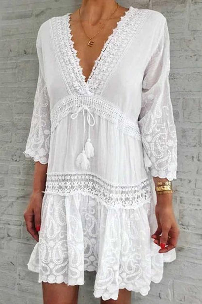 CD | Rochie mini cu mânecă lungă cu imprimeu floral