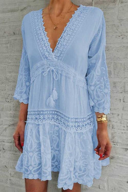 CD | Rochie mini cu mânecă lungă cu imprimeu floral
