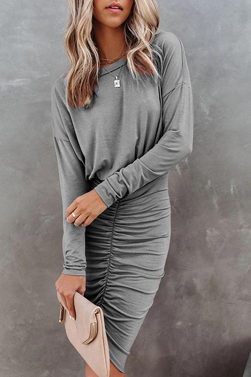 CD | Rochie mini batwing cu umăr de frânghie