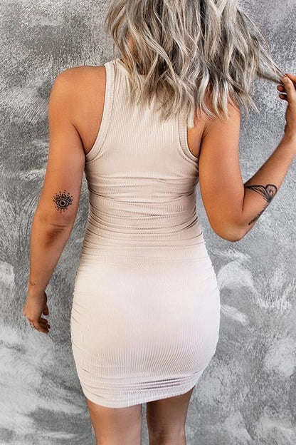 CD | Rochie mini fără mâneci cu încrețituri