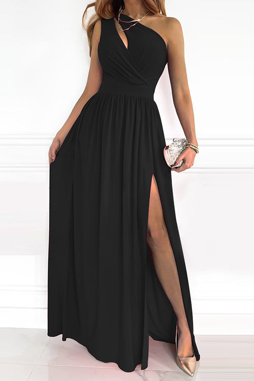 CD | Rochie maxi cu un umăr decupat