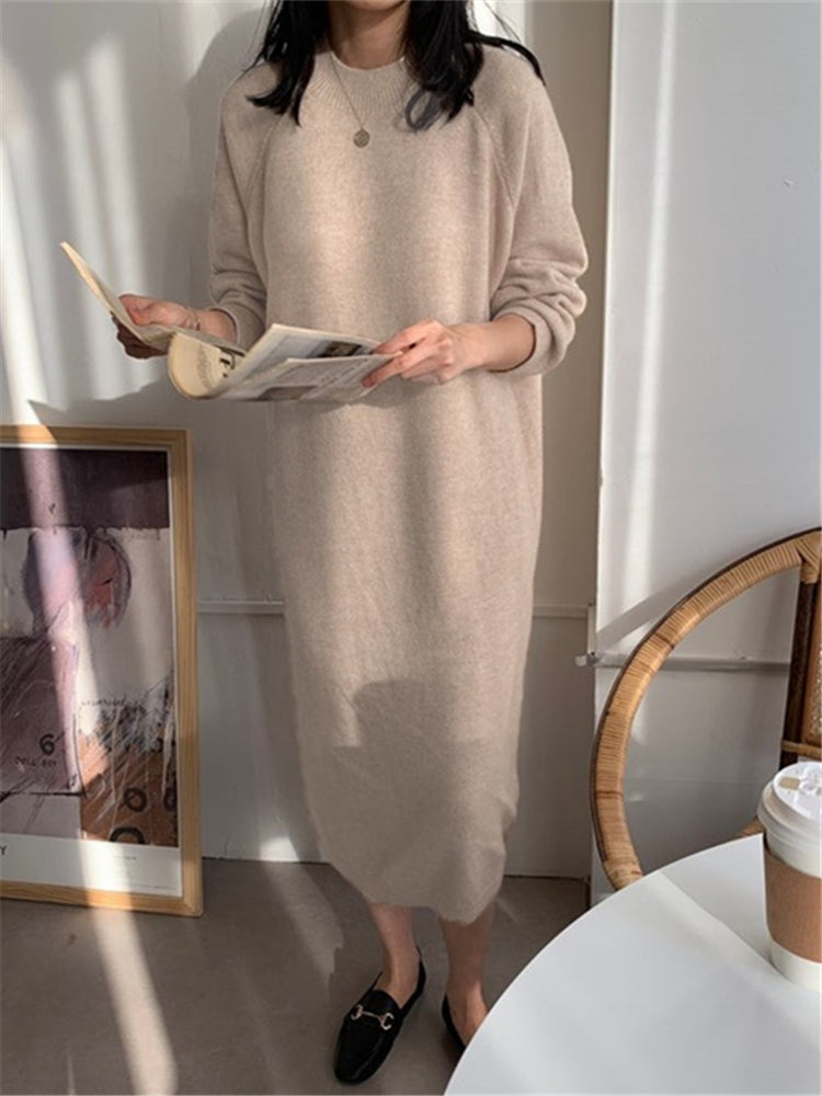 CD | Rochie midi tricotată confortabilă
