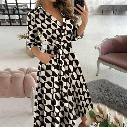 CD | Rochie midi Wrap cu curea - confort elegant, pe tot parcursul anului, cu o potrivire croită și un stil atemporal