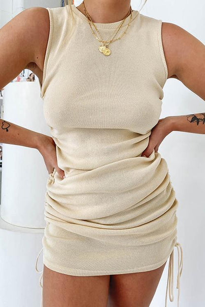 CD | Rochie mini fără mâneci cu cordon