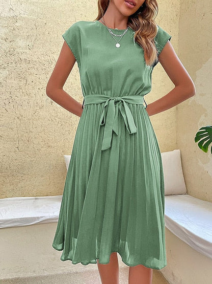 CD | Mini rochie casual cu mânecă scurtă plisată pentru vară