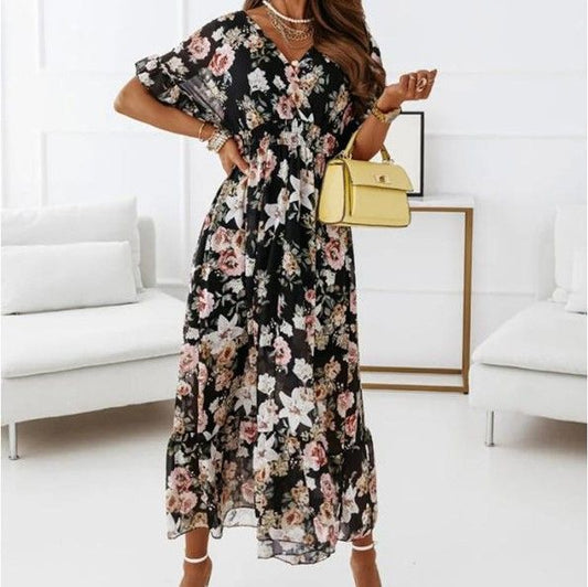 CD | Rochie midi cu decolteu în V în linie A YS10036