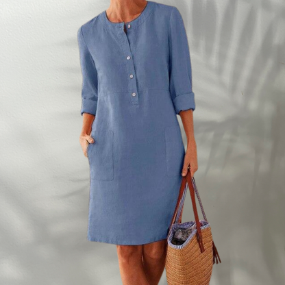 CD | Airy rochie midi pentru femei din material respirabil pentru ocazii de vară - elegant și confortabil