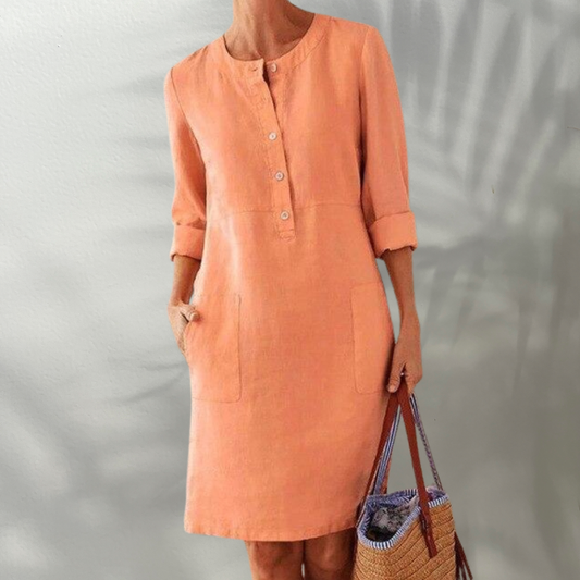 CD | Airy rochie midi pentru femei din material respirabil pentru ocazii de vară - elegant și confortabil