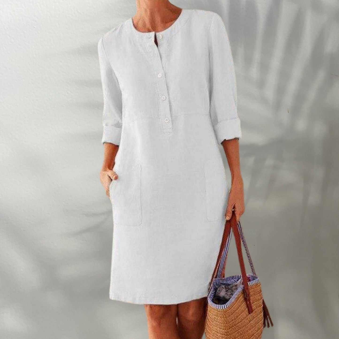CD | Airy rochie midi pentru femei din material respirabil pentru ocazii de vară - elegant și confortabil