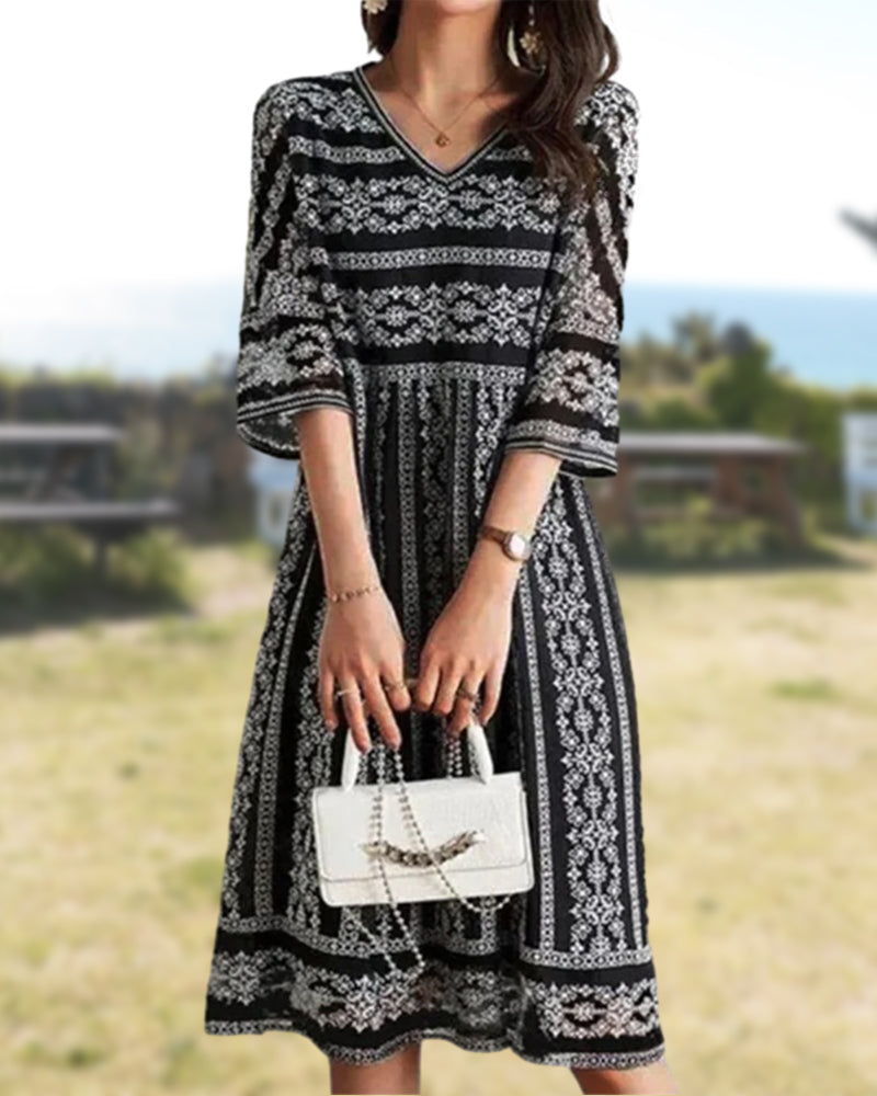CD | Rochie midi neagră | Rochii midi pentru femei | Rochie midi cu mâneci
