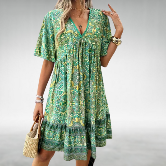 CD | Vara Boho Paisley Print Mini Rochie