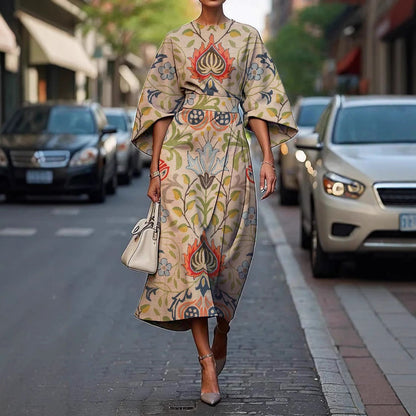 CD | Rochie lungă elegantă cu mâneci batwing