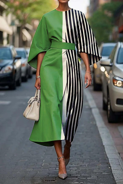 CD | Rochie lungă elegantă cu mâneci batwing