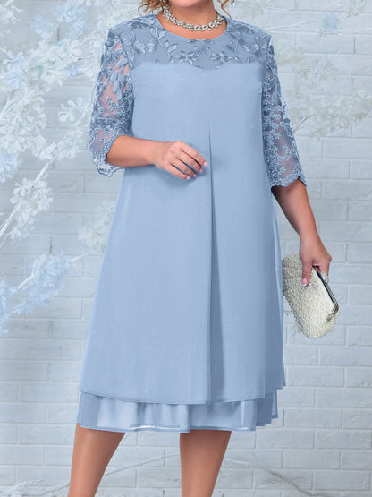 CD | Rochie midi din bumbac cu dantelă pe umeri