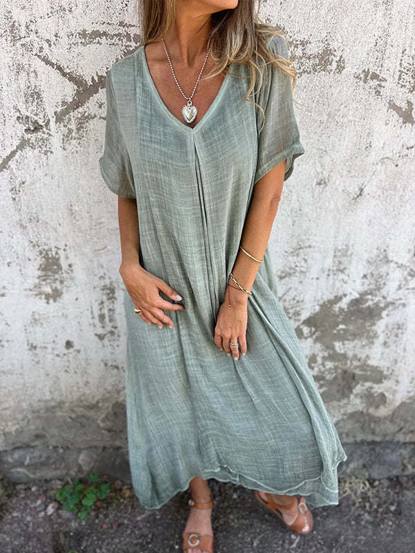 CD | Rochie midi elegantă cu decolteu în V