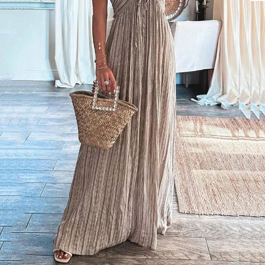 CD | Backless U colier rochie lungă