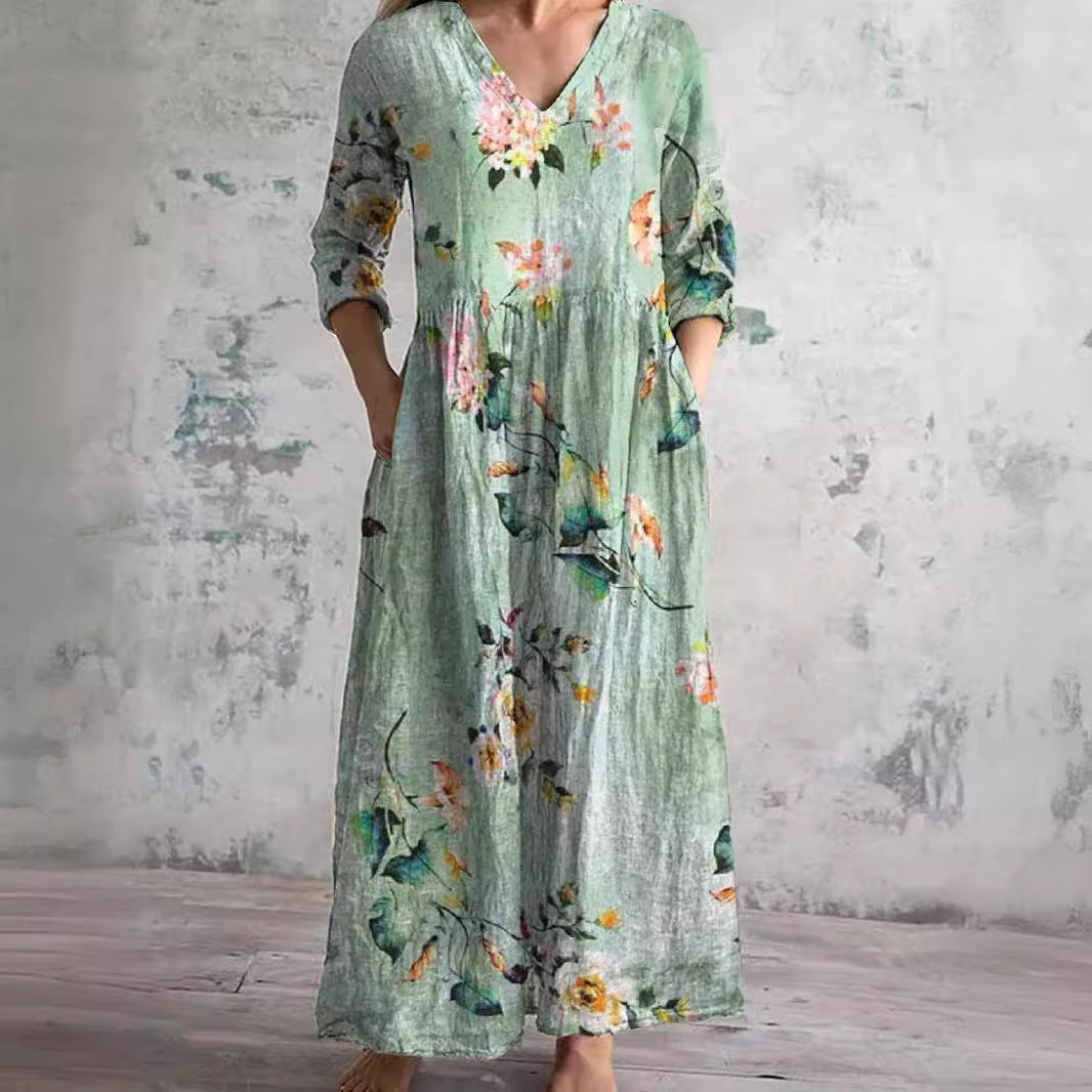 CD | Rochie maxi florală atemporală