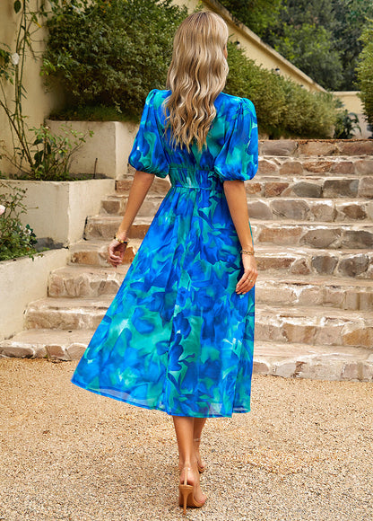 CD | Rochie midi flatantă cu model floral