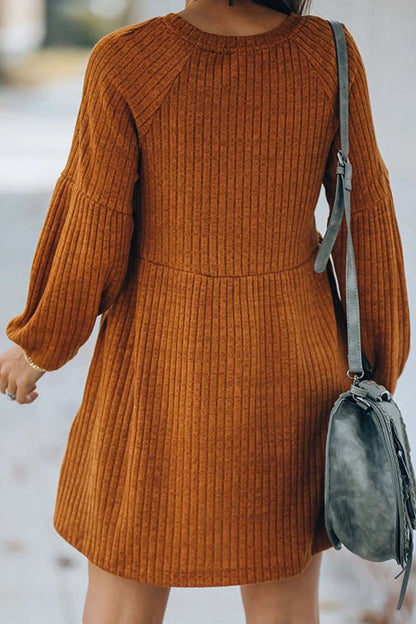 CD | Buzunare Rochie mini cu mâneci lungi