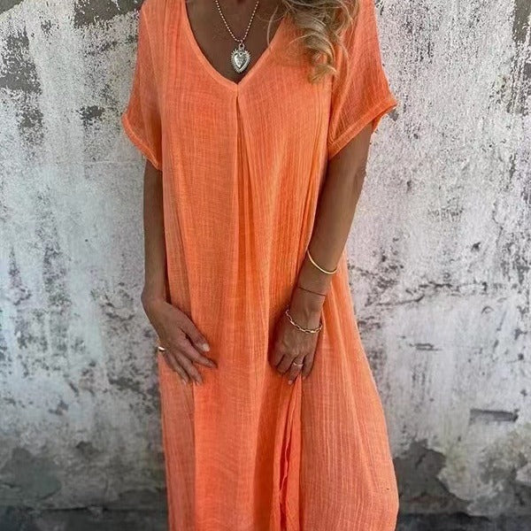 CD | Rochie midi elegantă cu decolteu în V