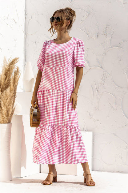 CD | Rochie midi de gingham pentru fiecare zi