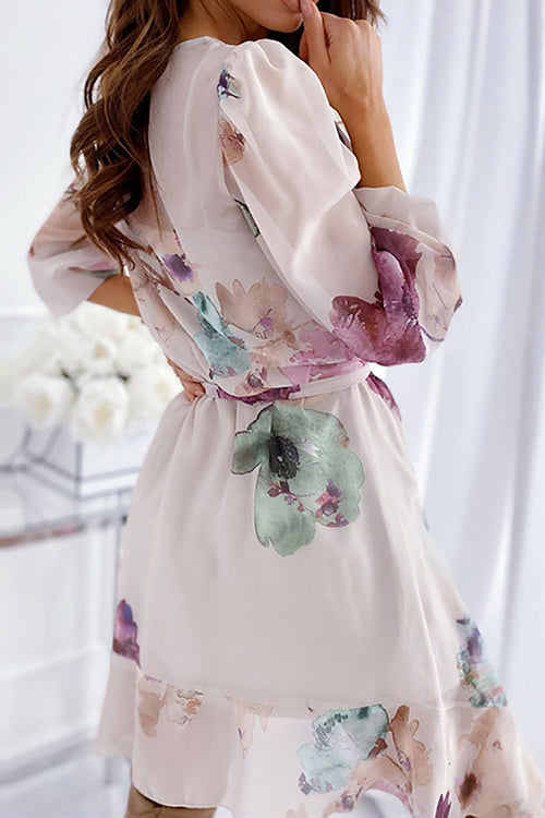 CD | Rochie mini cu mânecă lungă Bleted Floral
