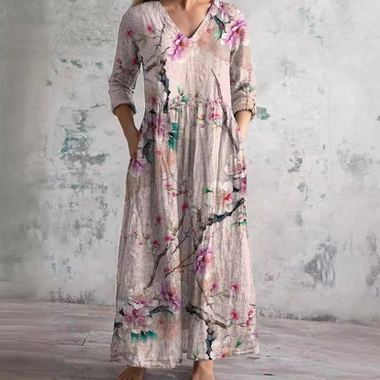 CD | Rochie maxi florală atemporală
