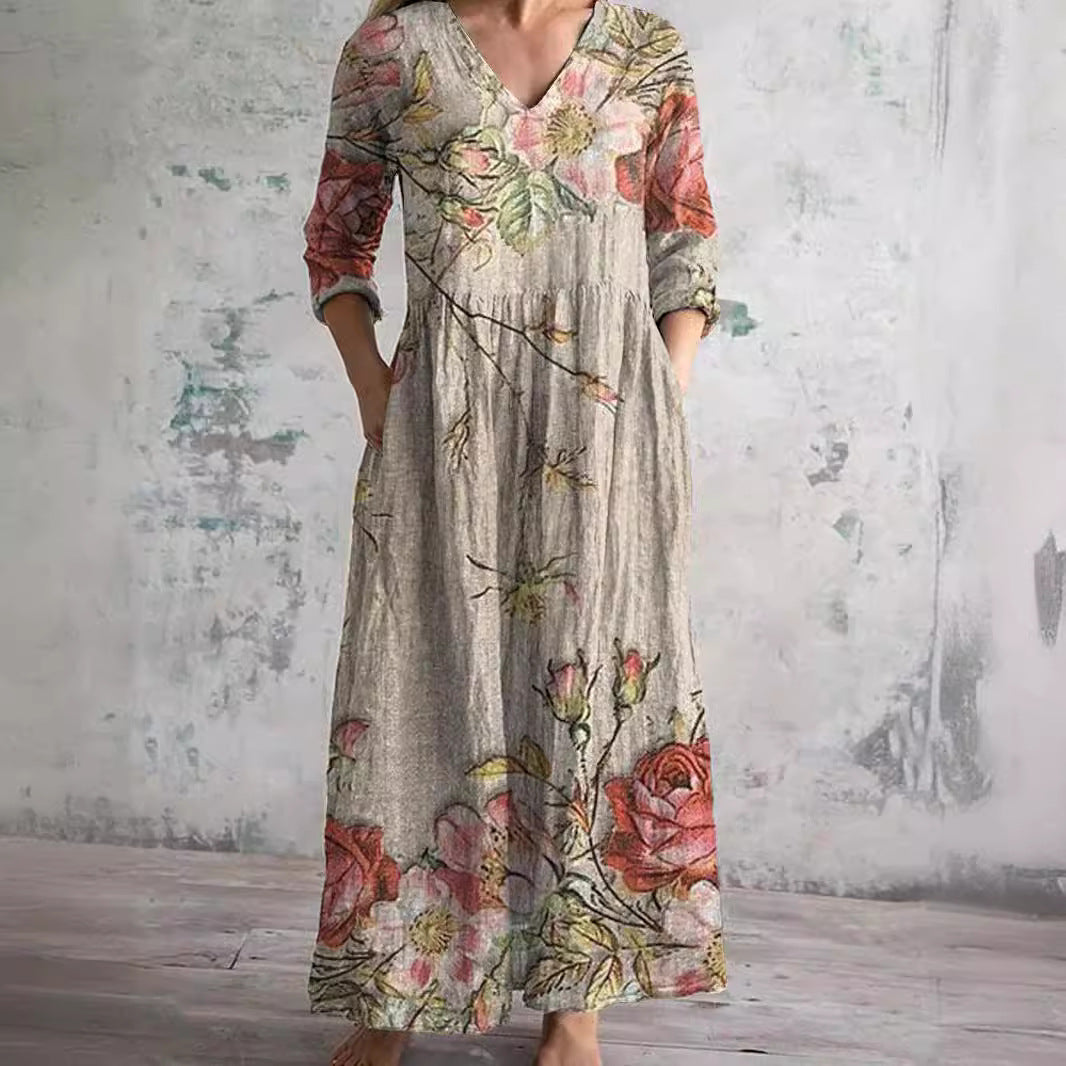 CD | Rochie maxi florală atemporală