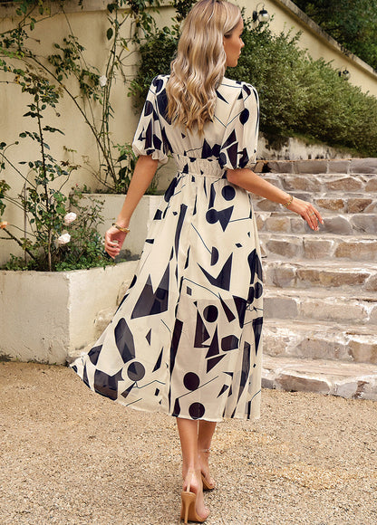 CD | Rochie midi flatantă cu model floral