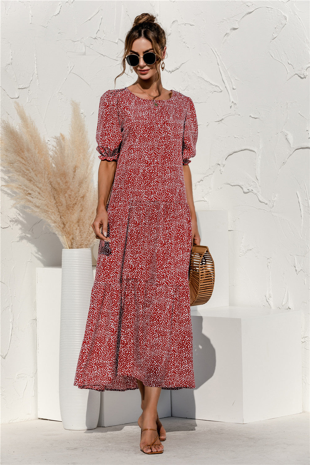 CD | Rochie midi de gingham pentru fiecare zi