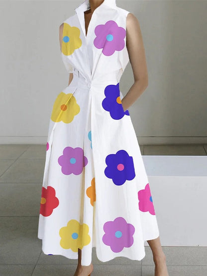 CD | Doamnelor vara Swing moda Polka Dot buton rochii