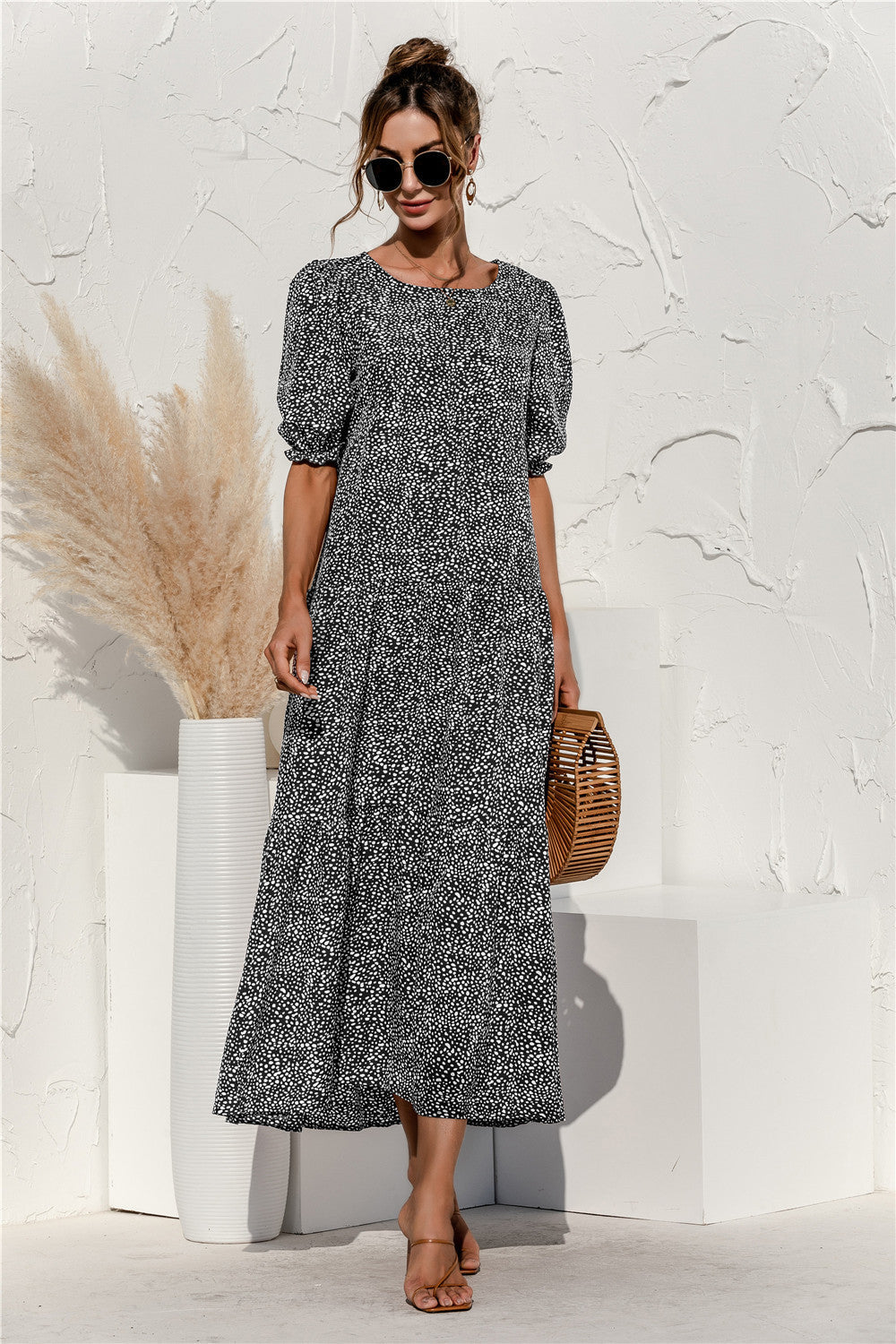 CD | Rochie midi de gingham pentru fiecare zi