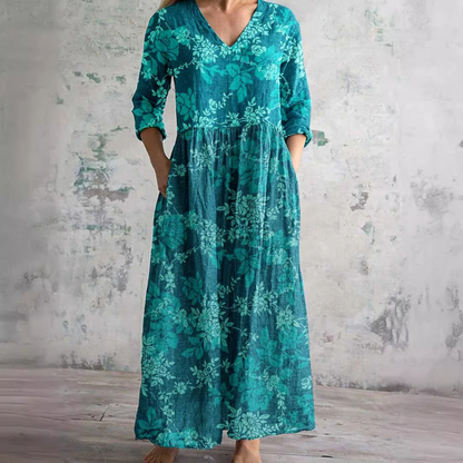 CD | Rochie maxi florală atemporală