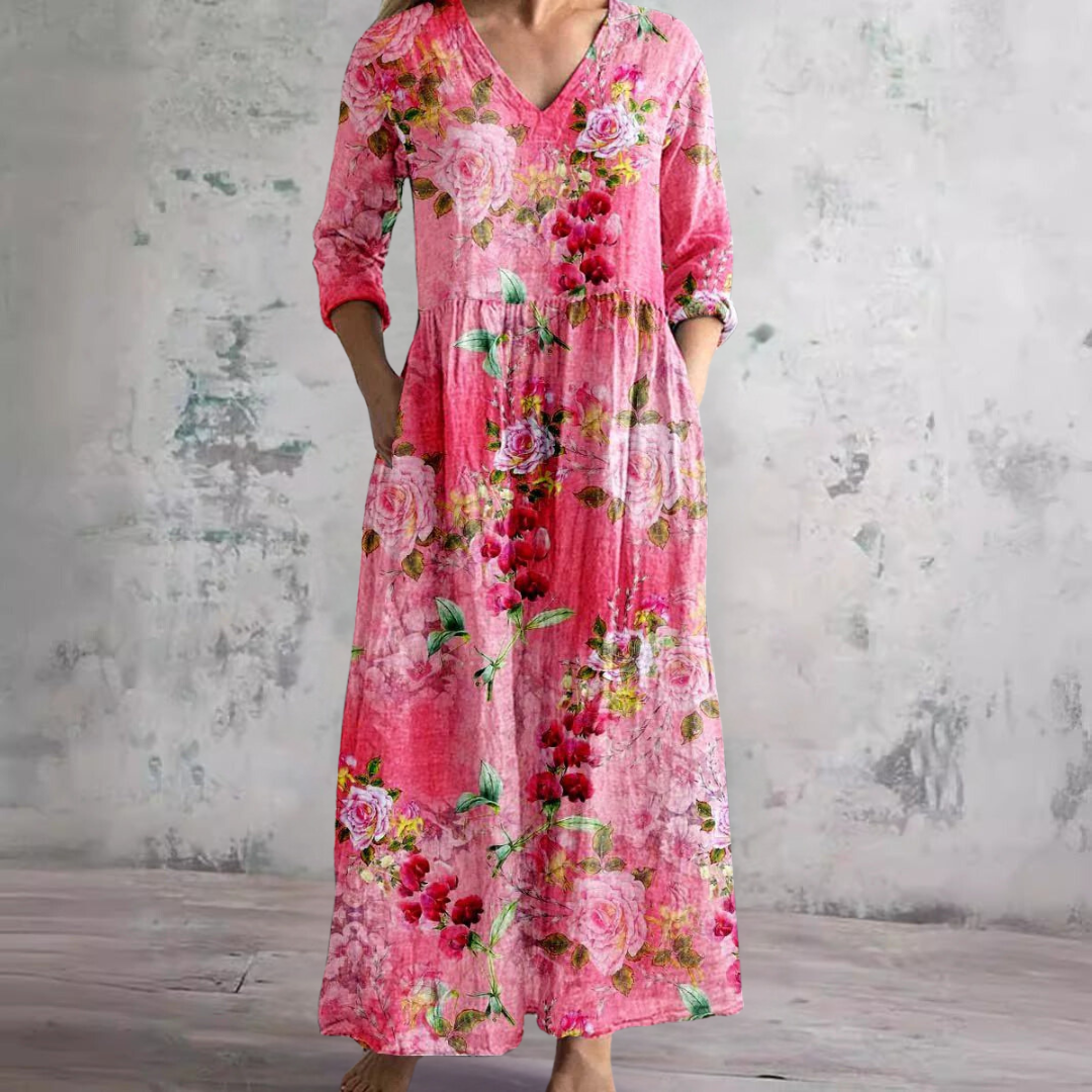 CD | Rochie maxi florală atemporală