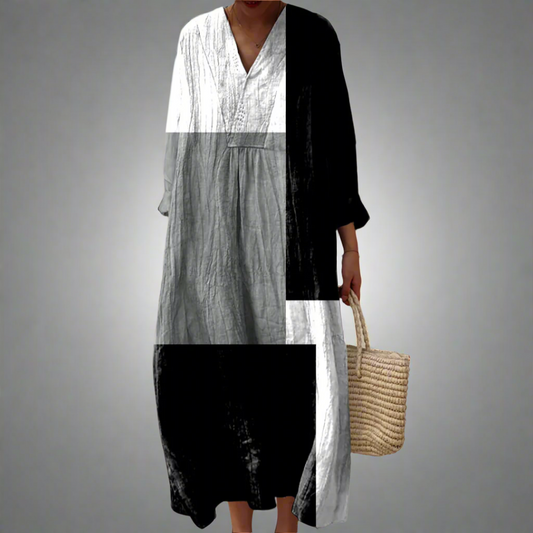 CD | Rochie maxi în patchwork abstract