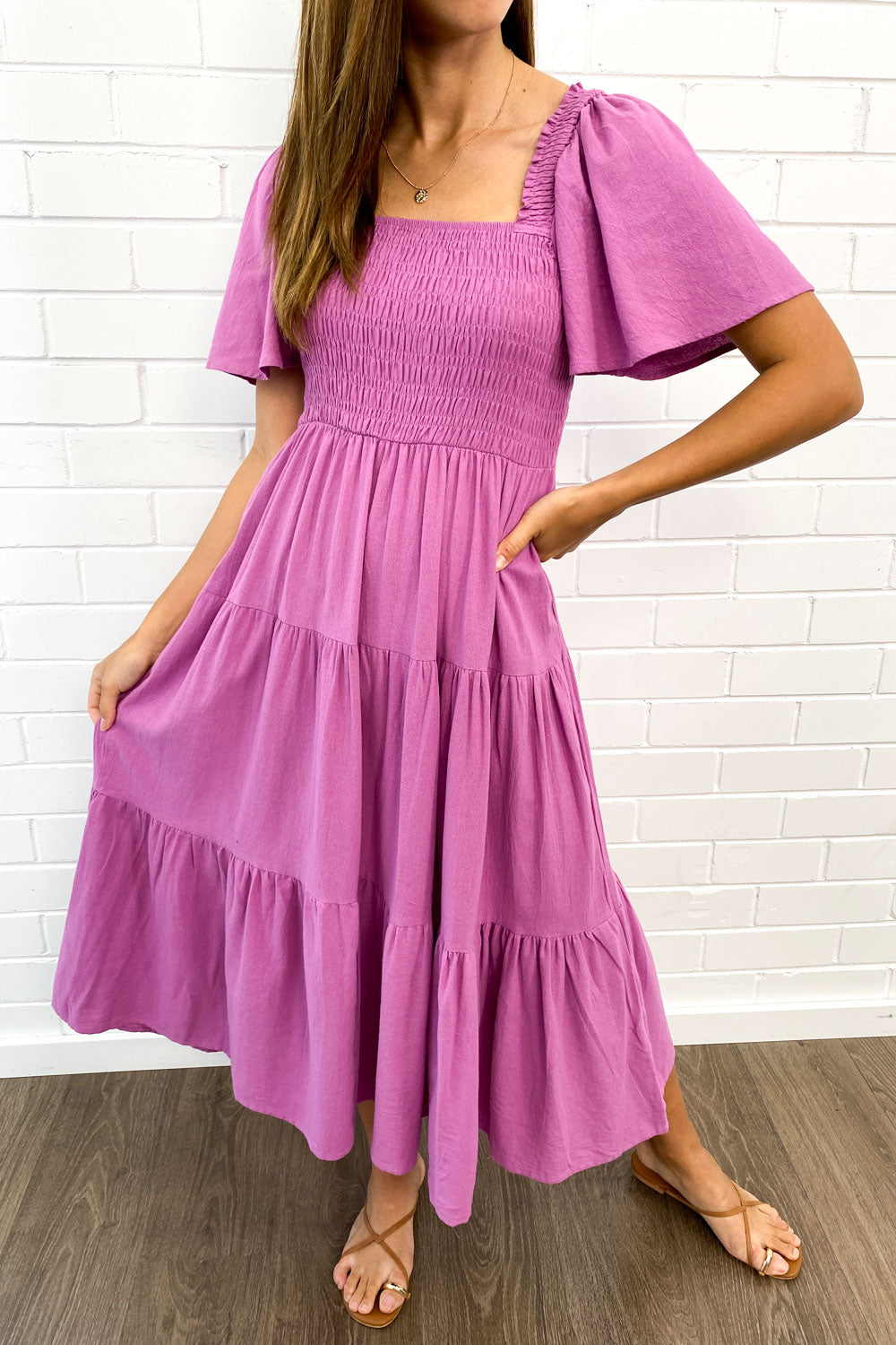 CD | Rochie midi feminină fără umeri