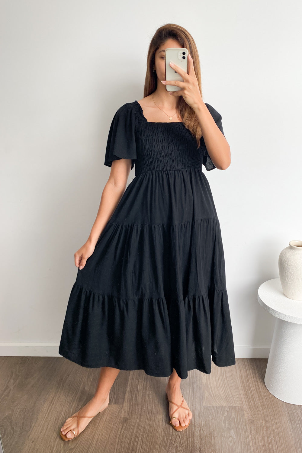 CD | Rochie midi feminină fără umeri