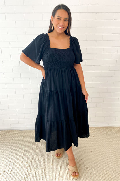 CD | Rochie midi feminină fără umeri
