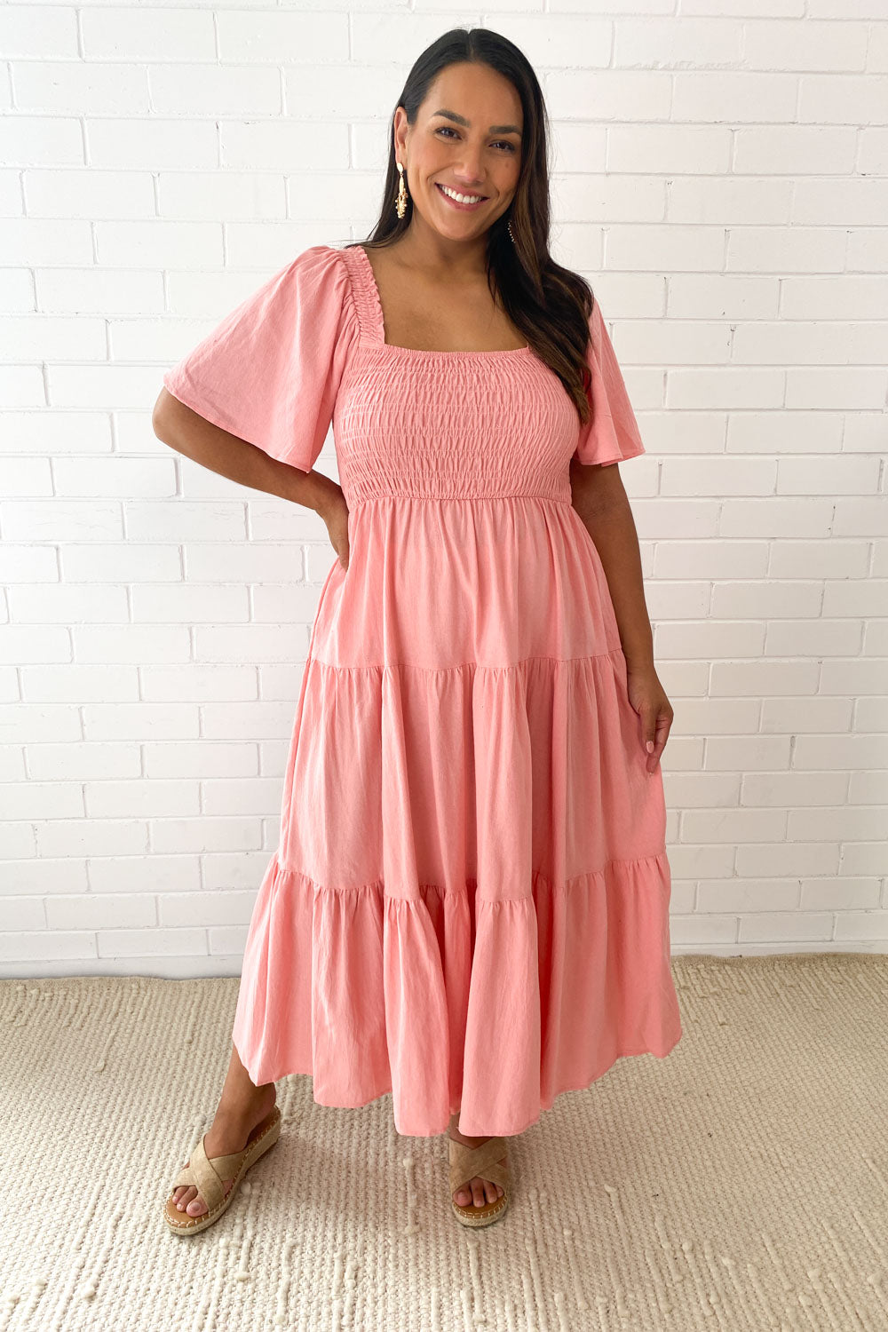 CD | Rochie midi feminină fără umeri