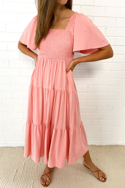 CD | Rochie midi feminină fără umeri