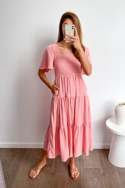 CD | Rochie midi feminină fără umeri