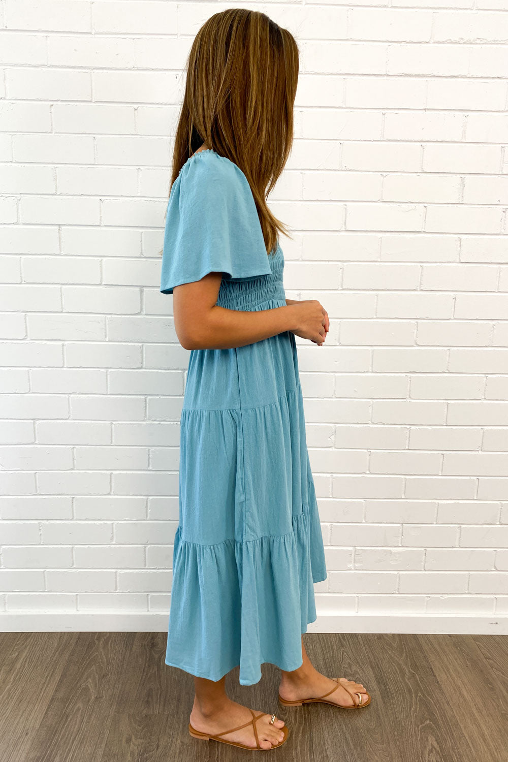 CD | Rochie midi feminină fără umeri