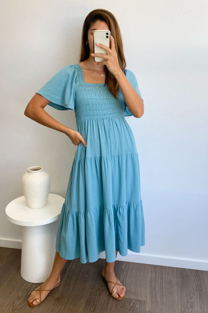 CD | Rochie midi feminină fără umeri