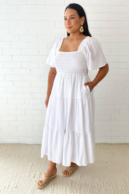 CD | Rochie midi feminină fără umeri